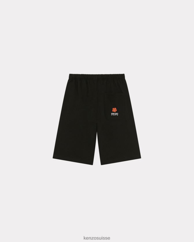 Kenzo short à écusson de fleur de boke Hommes noir D2804X351 vêtements