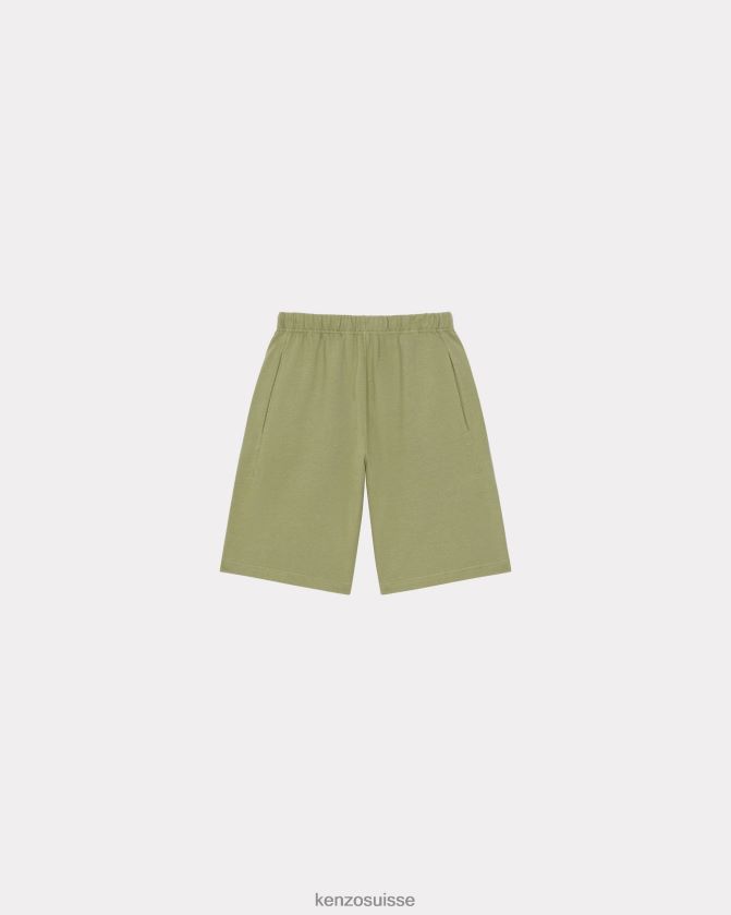 Kenzo short à écusson de fleur de boke Hommes vert sauge D2804X322 vêtements