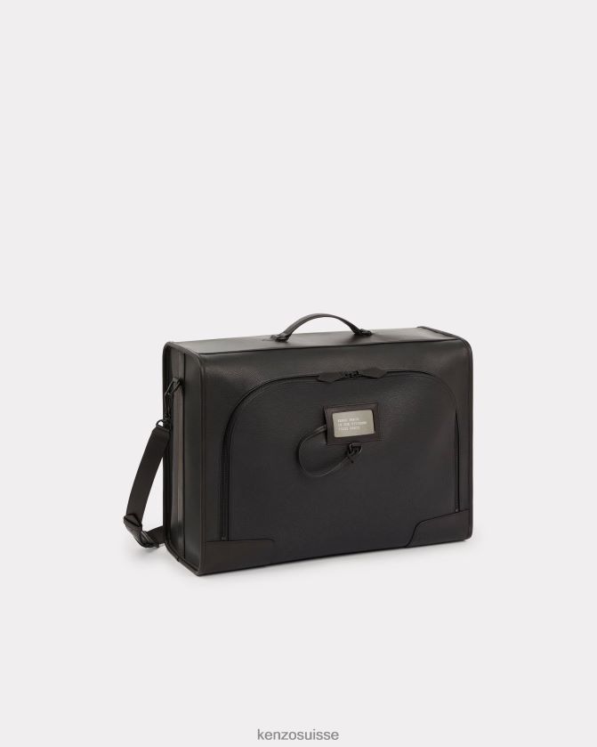 Kenzo découvrez la valise en cuir grainé Hommes noir D2804X913 accessoires