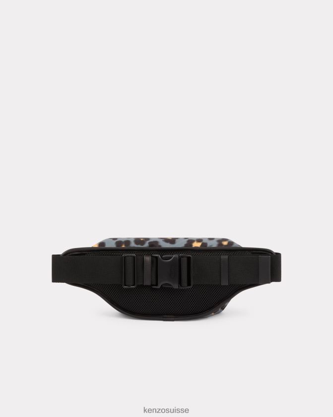 Kenzo sac ceinture Hana léopard Hommes gris brumeux D2804X873 accessoires