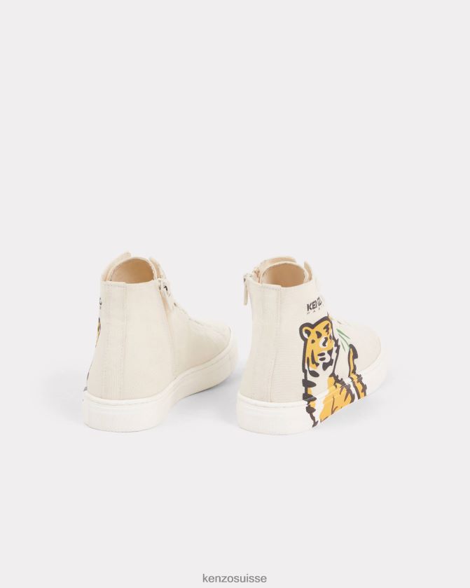 Kenzo baskets montantes kotora Hommes écru D2804X797 guerre à pied
