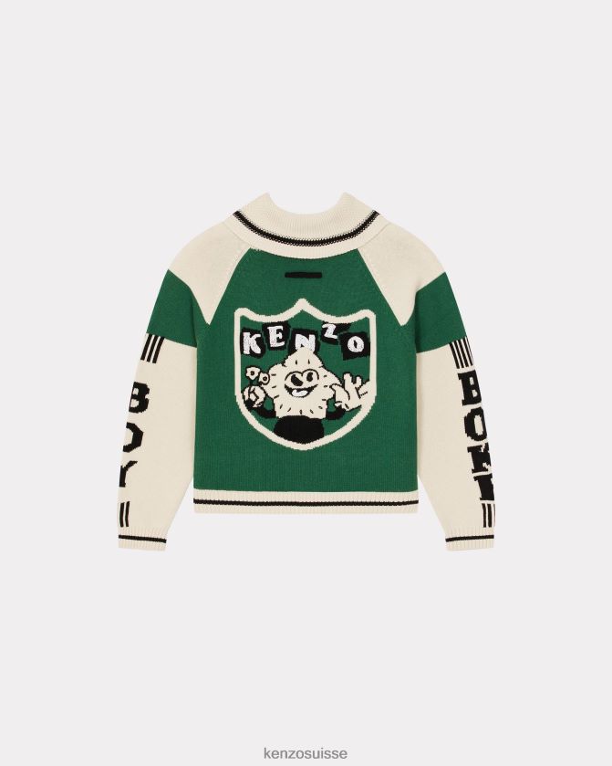 Kenzo cardigan boké Hommes herbe verte D2804X296 vêtements