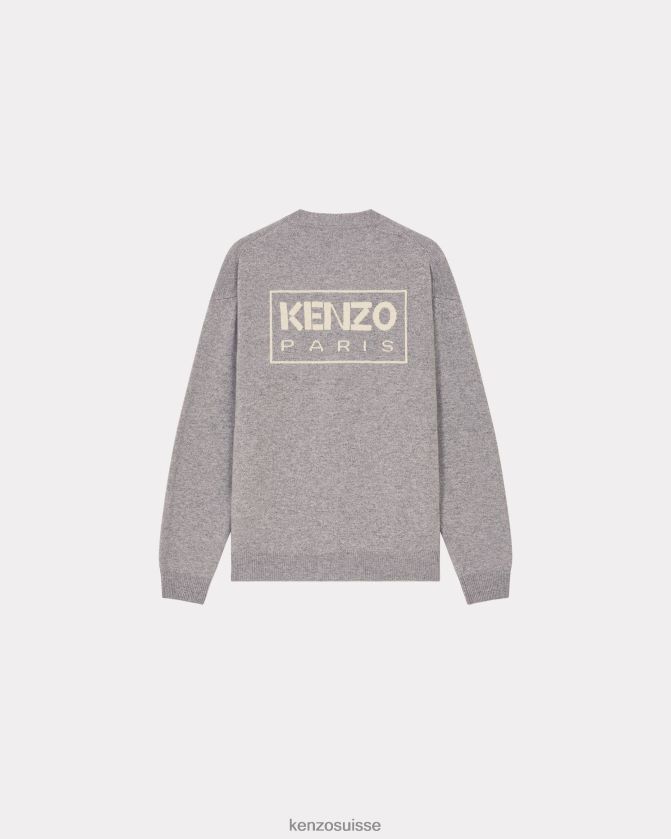 Kenzo cardigan en laine mérinos paris Hommes gris brumeux D2804X279 vêtements