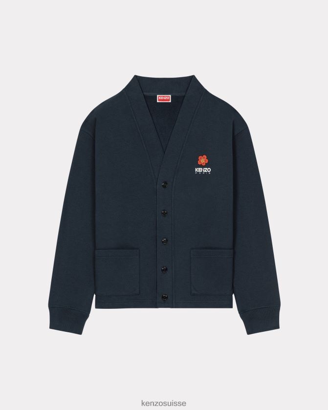 Kenzo cardigan à fleurs de boké Hommes bleu nuit D2804X13 vêtements