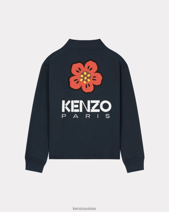 Kenzo cardigan à fleurs de boké Hommes bleu nuit D2804X13 vêtements