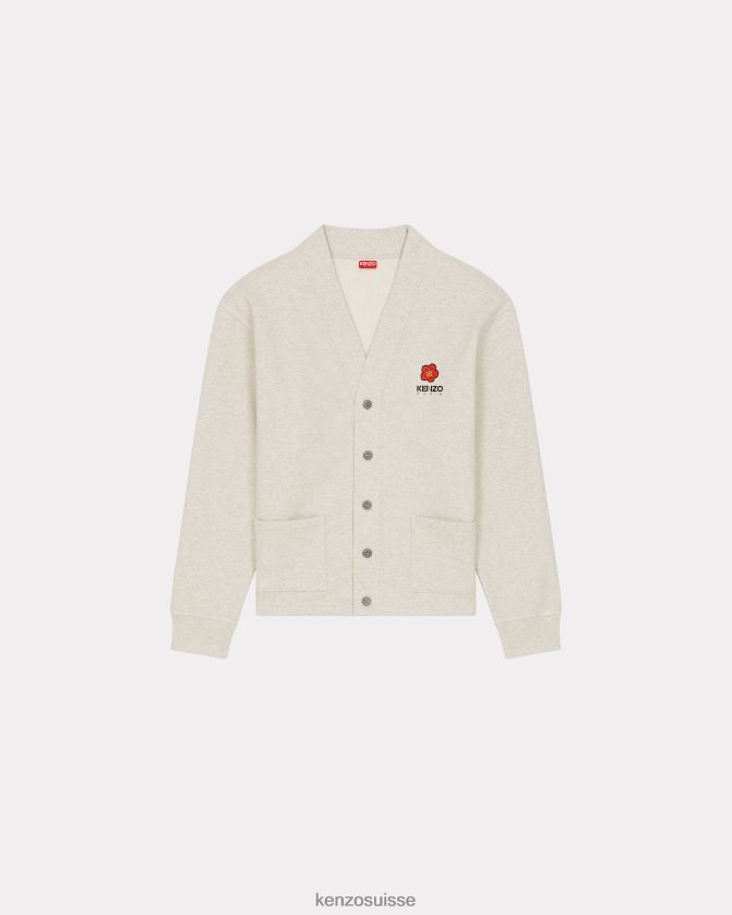 Kenzo cardigan à fleurs de boké Hommes gris pale D2804X213 vêtements