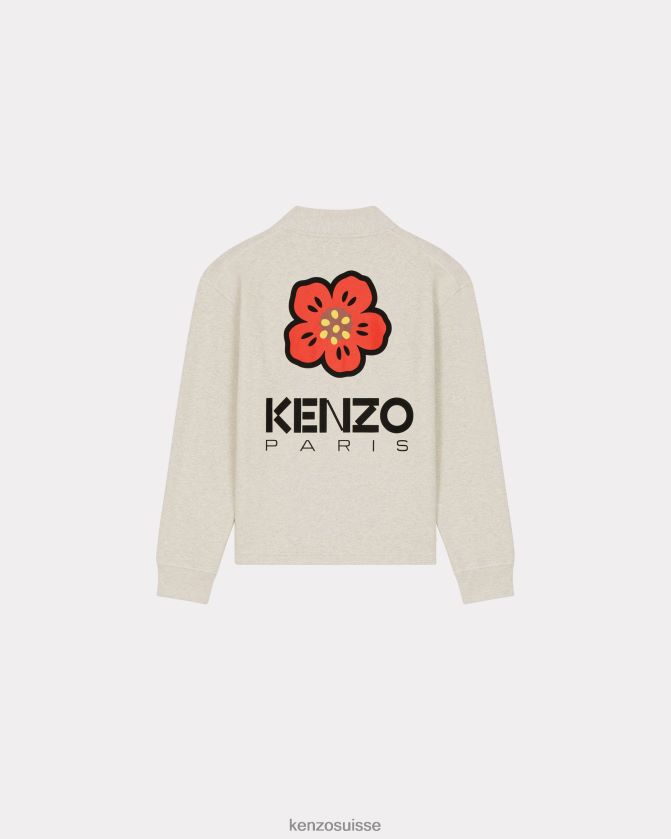 Kenzo cardigan à fleurs de boké Hommes gris pale D2804X213 vêtements