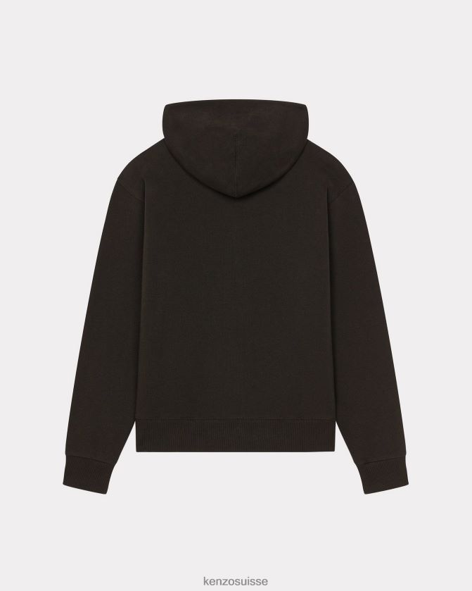 Kenzo pull à capuche zippé et écusson 