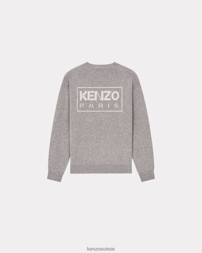 Kenzo pull en laine mérinos paris Hommes gris brumeux D2804X147 vêtements