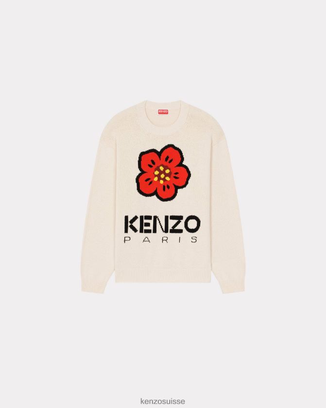 Kenzo pull à fleurs de boke Hommes blanc cassé D2804X249 vêtements