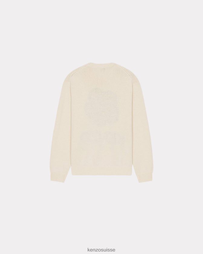 Kenzo pull à fleurs de boke Hommes blanc cassé D2804X249 vêtements
