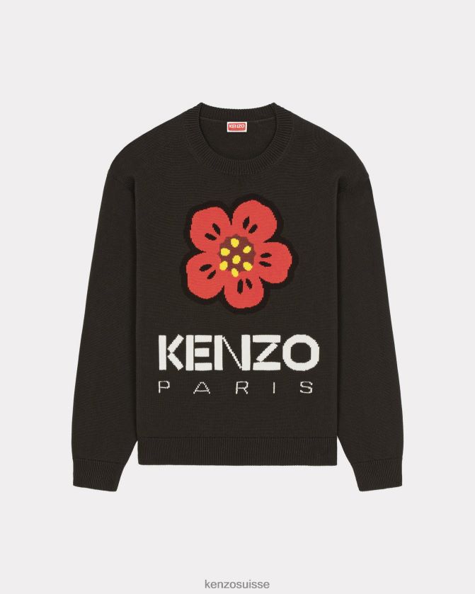 Kenzo pull à fleurs de boke Hommes noir D2804X153 vêtements