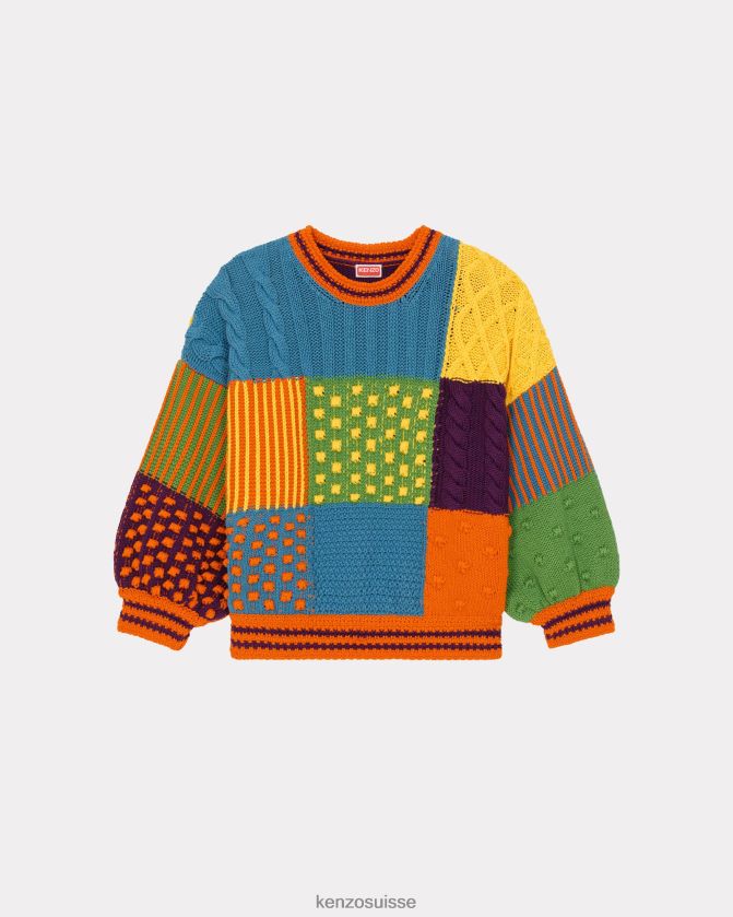 Kenzo pull patchwork Hommes multicolore D2804X327 vêtements