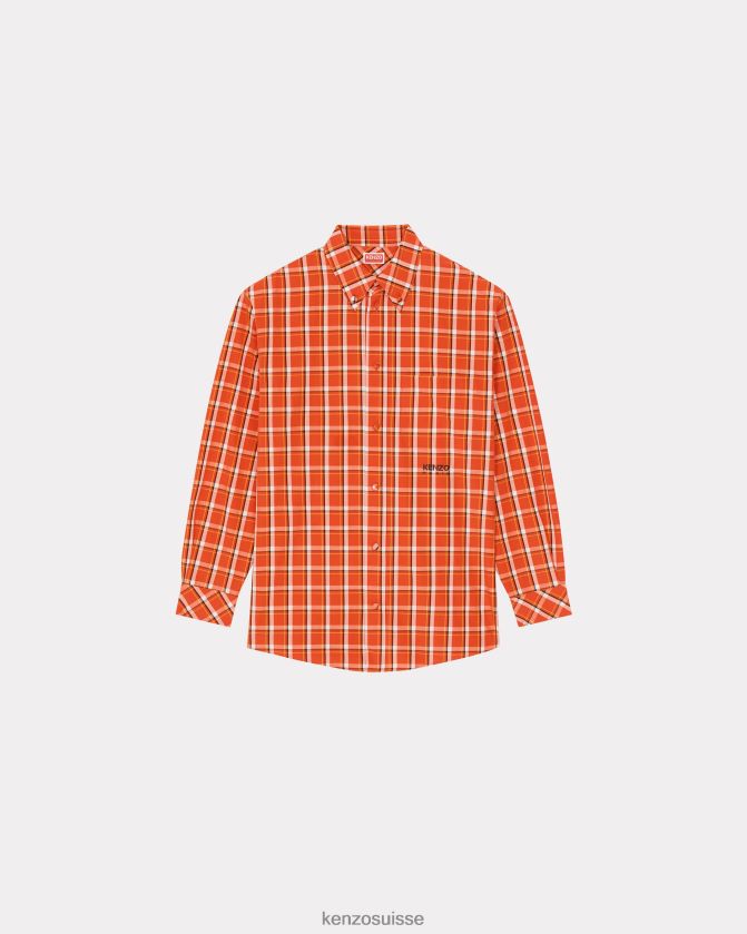 Kenzo chemise décontractée à carreaux Hommes rouge moyen D2804X124 vêtements