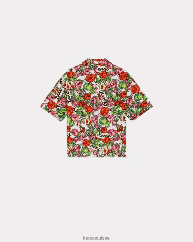 Kenzo chemise à fleurs hawaïennes Hommes blanc cassé D2804X151 vêtements