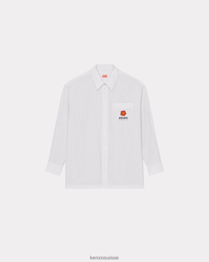 Kenzo chemise oversize à rayures "boke flower" Hommes bleu nuit D2804X4 vêtements
