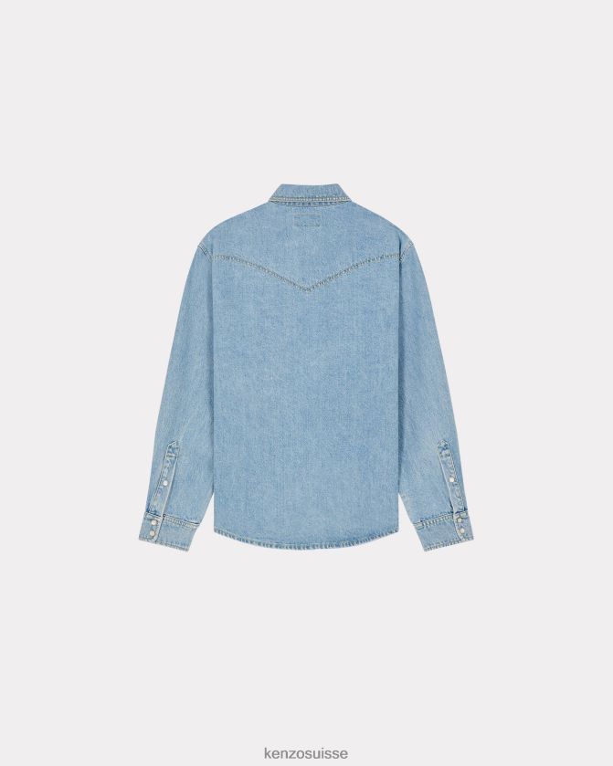 Kenzo chemise western en jean Hommes bleu ciel D2804X357 vêtements