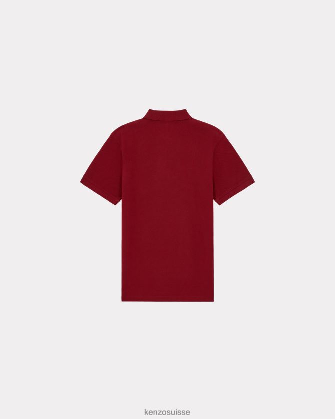 Kenzo polo à blason de fleur de boke Hommes Bordeaux D2804X304 vêtements