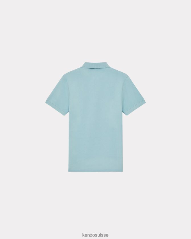 Kenzo polo à blason de fleur de boke Hommes bleu ciel D2804X105 vêtements