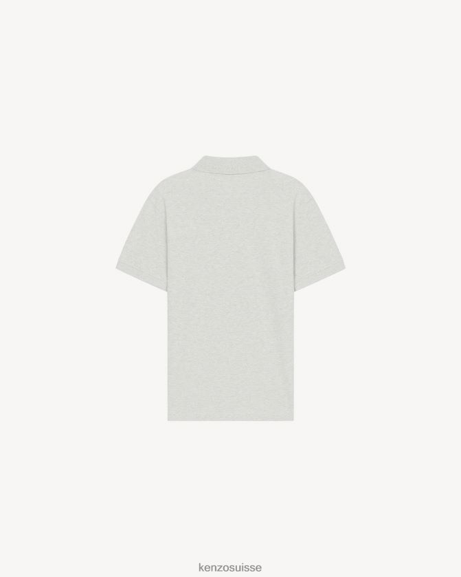 Kenzo polo à blason de fleur de boke Hommes gris pale D2804X298 vêtements