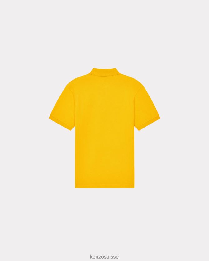 Kenzo polo à blason de fleur de boke Hommes jaune doré D2804X319 vêtements