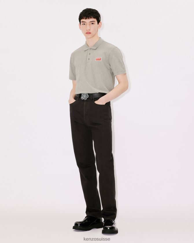 Kenzo polo parisien Hommes gris perle D2804X184 vêtements