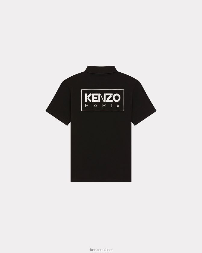 Kenzo polo parisien Hommes noir D2804X193 vêtements