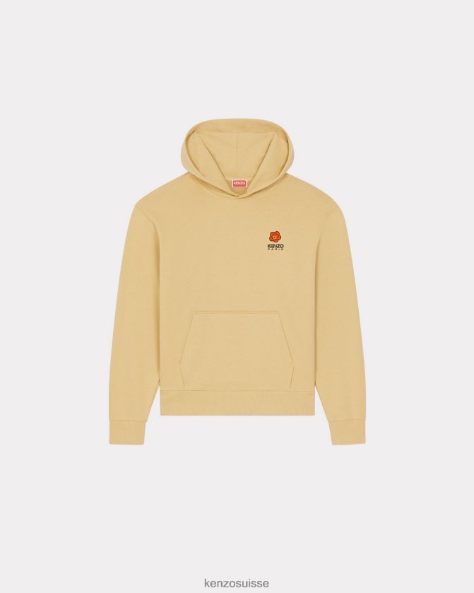 Kenzo sweat à capuche avec écusson de fleur de boke Hommes chameau D2804X287 vêtements