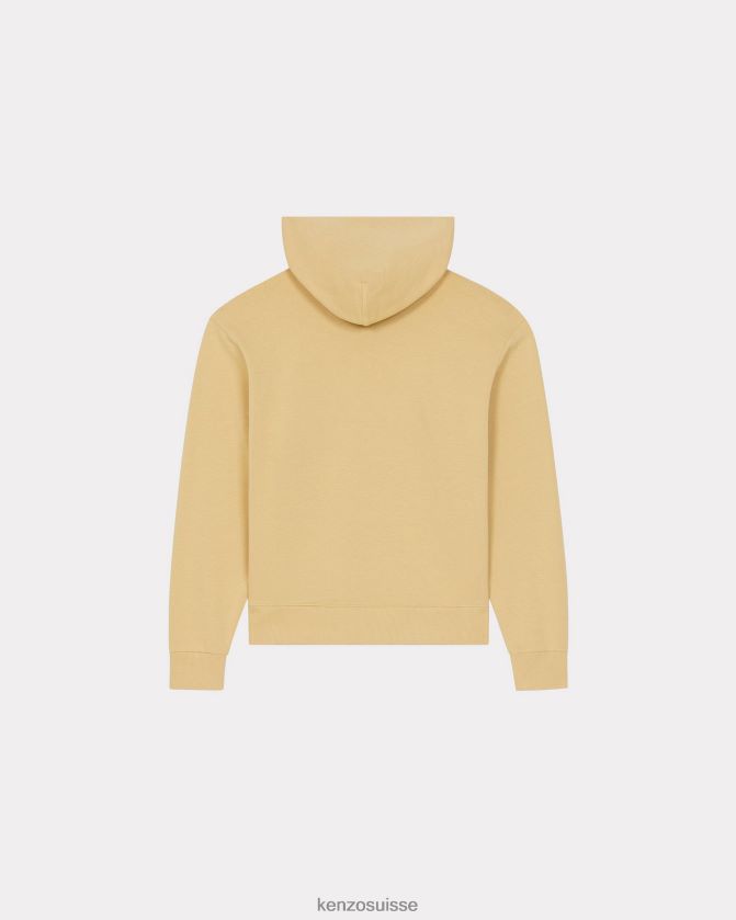 Kenzo sweat à capuche avec écusson de fleur de boke Hommes chameau D2804X287 vêtements