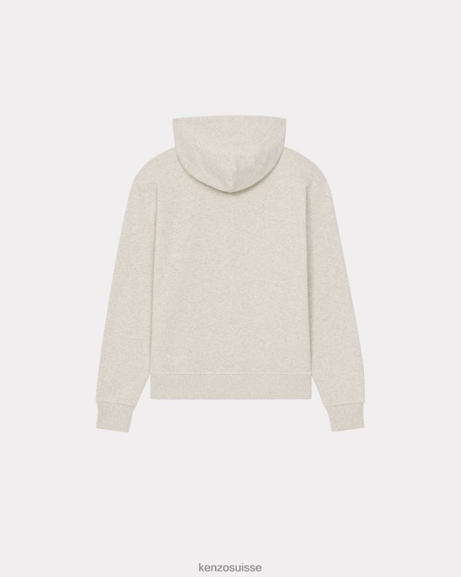 Kenzo sweat à capuche avec écusson de fleur de boke Hommes gris pale D2804X220 vêtements