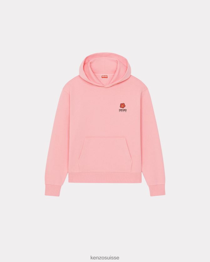 Kenzo sweat à capuche avec écusson de fleur de boke Hommes rose D2804X247 vêtements