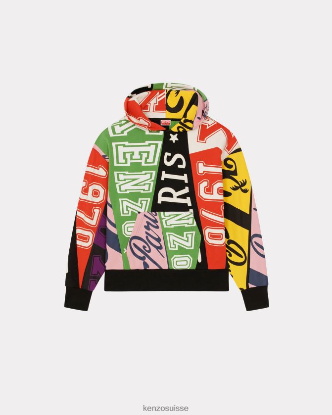 Kenzo sweat à capuche avec drapeau Hommes multicolore D2804X39 vêtements