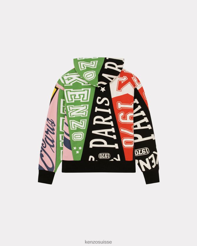 Kenzo sweat à capuche avec drapeau Hommes multicolore D2804X39 vêtements