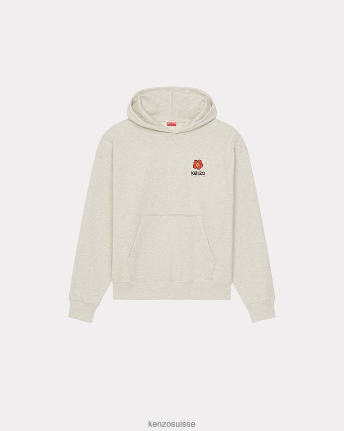 Kenzo sweat à capuche oversize "fleur de boke" Hommes gris pale D2804X240 vêtements