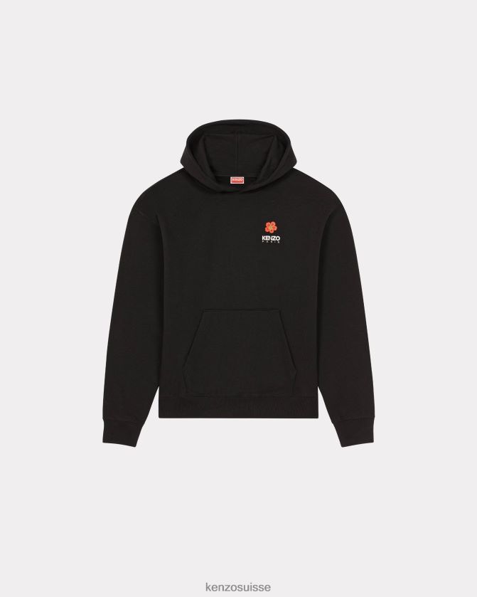 Kenzo sweat à capuche oversize "fleur de boke" Hommes noir D2804X72 vêtements
