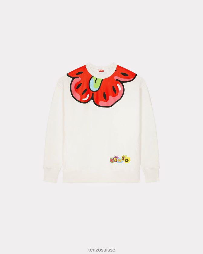 Kenzo sweat oversize boké Hommes blanc cassé D2804X261 vêtements