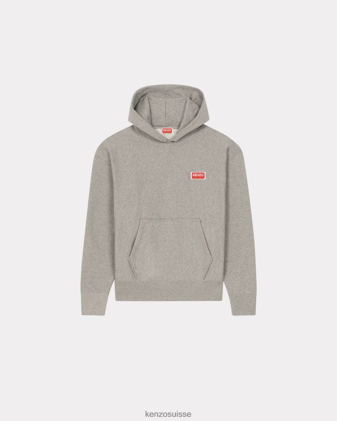 Kenzo sweat oversize à capuche paris Hommes gris perle D2804X75 vêtements