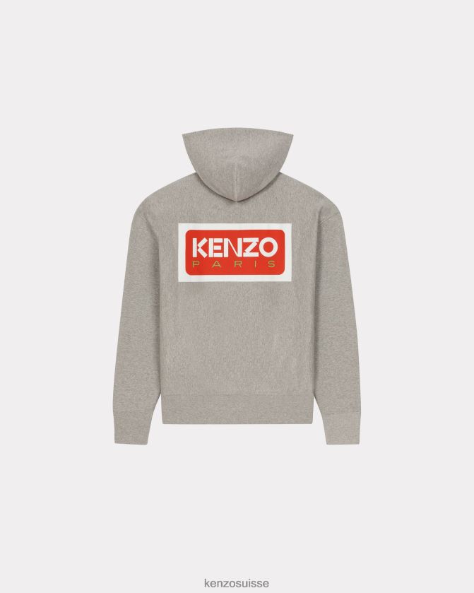 Kenzo sweat oversize à capuche paris Hommes gris perle D2804X75 vêtements