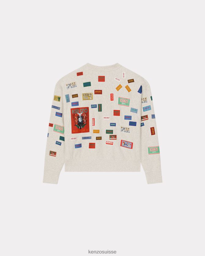 Kenzo sweat oversize des marques Hommes gris pale D2804X40 vêtements