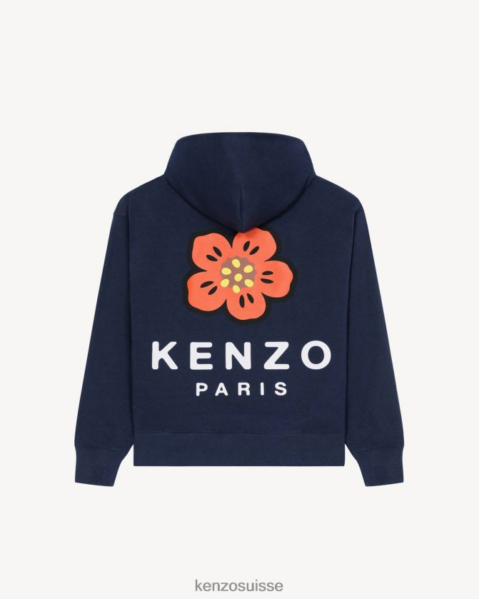 Kenzo sweat oversize à fleurs de boke Hommes bleu nuit D2804X366 vêtements