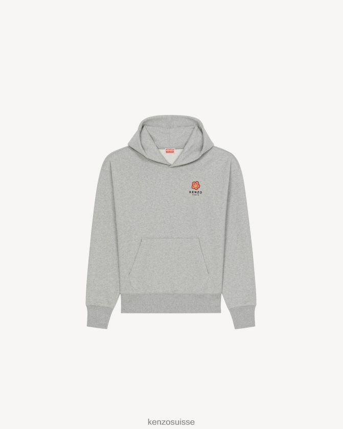 Kenzo sweat oversize à fleurs de boke Hommes gris perle D2804X350 vêtements