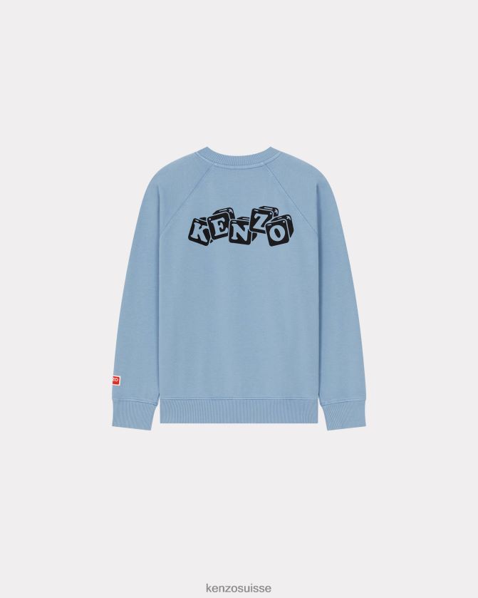 Kenzo sweat-shirt ajusté boke Hommes cyan D2804X129 vêtements
