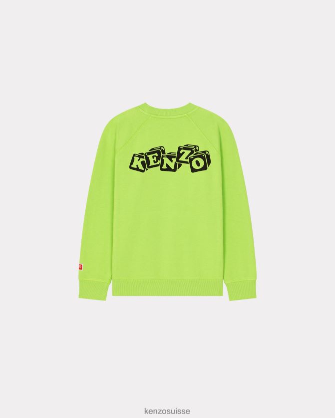 Kenzo sweat-shirt ajusté boke Hommes pistache D2804X130 vêtements