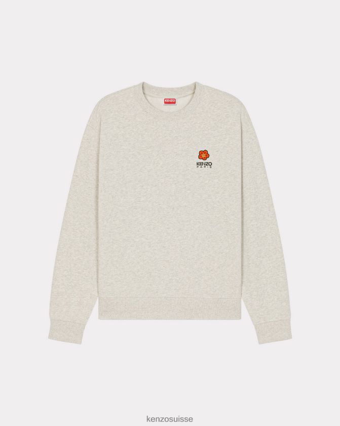Kenzo sweat-shirt avec écusson de fleur de boke Hommes gris pale D2804X28 vêtements
