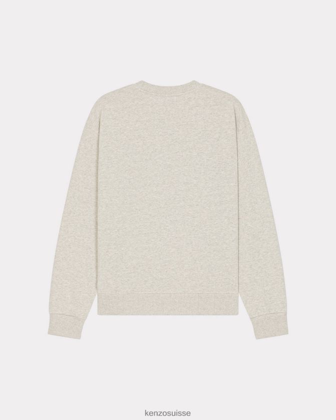 Kenzo sweat-shirt avec écusson de fleur de boke Hommes gris pale D2804X28 vêtements