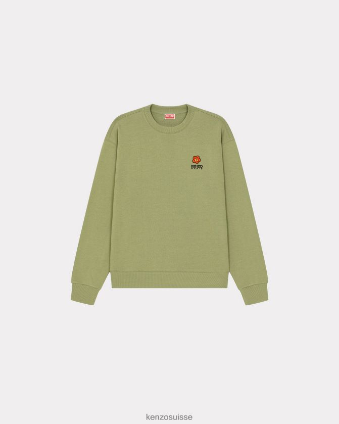 Kenzo sweat-shirt avec écusson de fleur de boke Hommes vert sauge D2804X292 vêtements