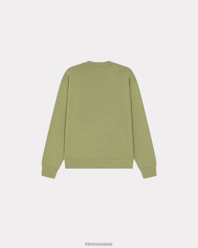 Kenzo sweat-shirt avec écusson de fleur de boke Hommes vert sauge D2804X292 vêtements