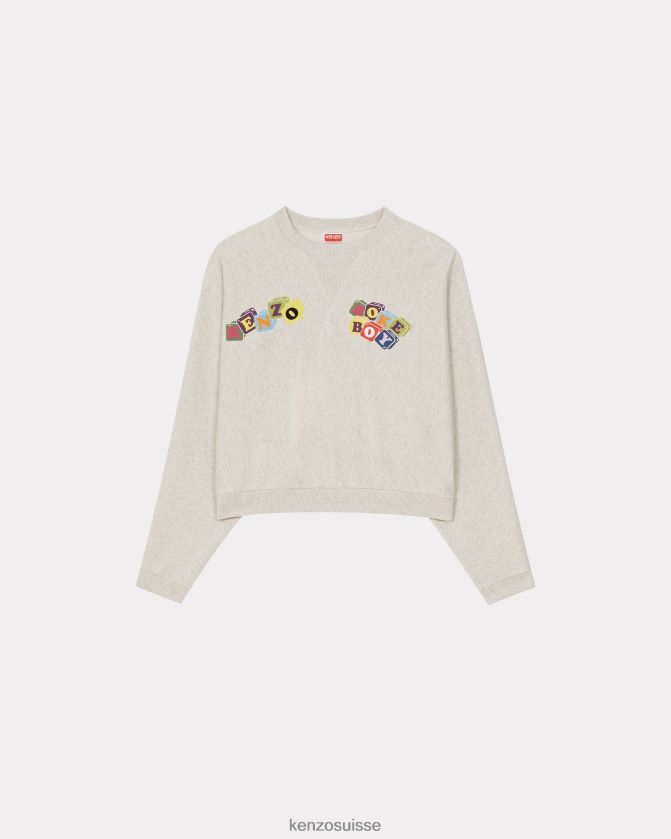Kenzo sweat-shirt carré boke Hommes gris pale D2804X170 vêtements