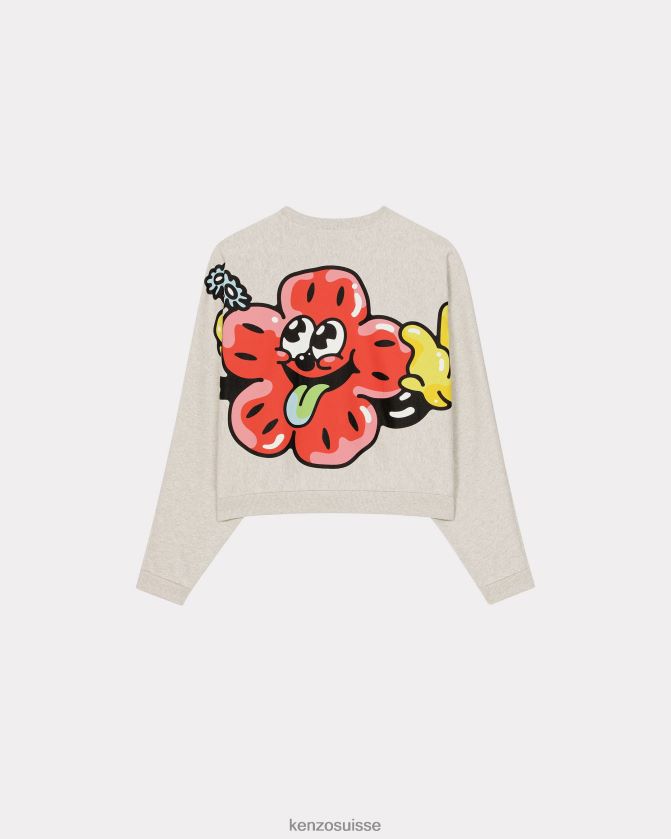 Kenzo sweat-shirt carré boke Hommes gris pale D2804X170 vêtements