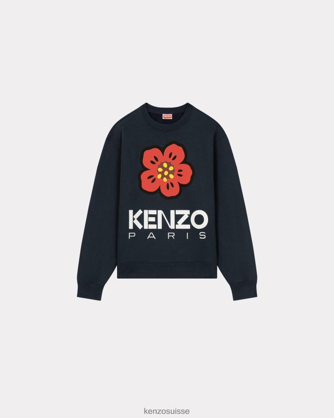 Kenzo sweat-shirt fleur de boke Hommes bleu nuit D2804X95 vêtements